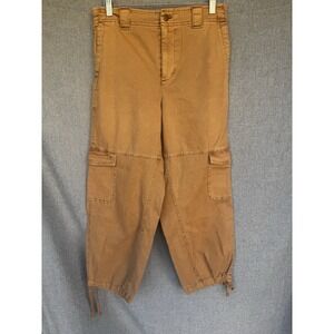 NEW - OLD NAVY Balloon Cargo Pants Womens M Brown Baggy Barrel Jogger Streetwear